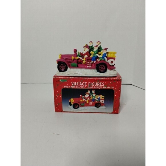Christmas SANTA Firetruck First Aid with Elves Ceramic Parade with‎ original box - Picture 4 of 7